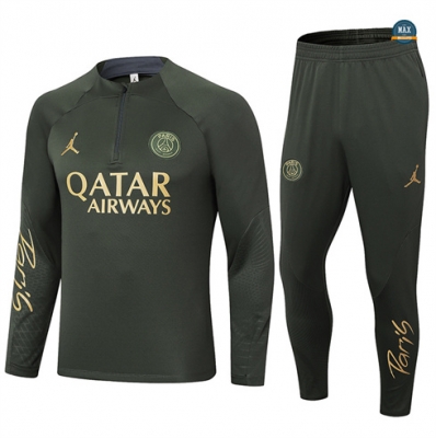 Marque Max Survetement Enfant Paris Saint Germain 2024/25 Armée verte pas cher fiable