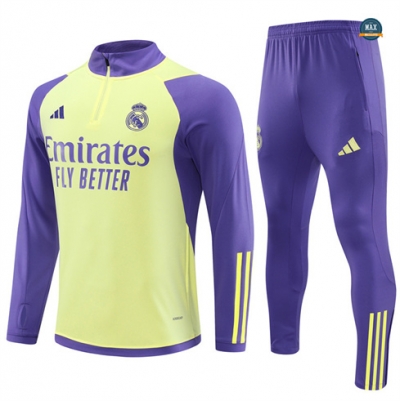 Soldes Max Survetement Enfant Real Madrid 2024/25 jaune clair pas cher fiable