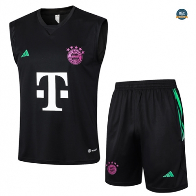 Nouveaux Max Maillot Bayern Munich Debardeur 2024/25 Training noir pas cher fiable