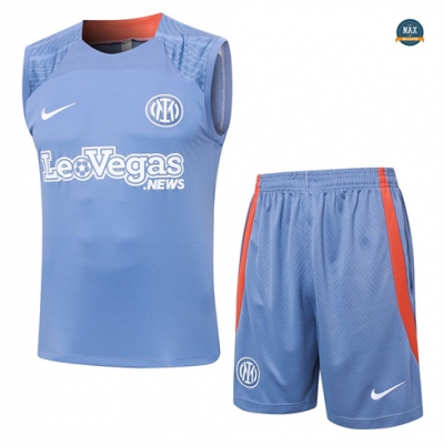 Soldes Maillot Training Inter Milan Ensemble Short Debardeur 2024/25 Gris Clair