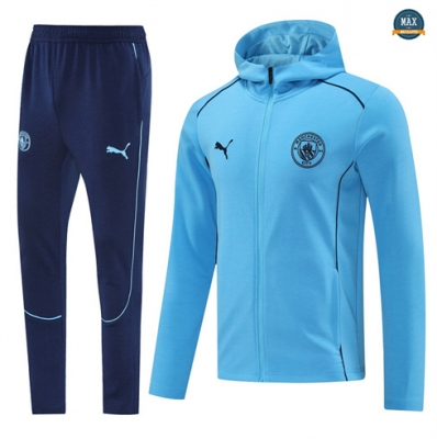 Veste Survetement à capuche Manchester City 2024/25 bleu ciel