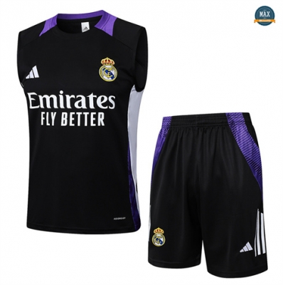 Achetés Max Maillot Training Real Madrid Ensemble Short Débardeur Homme 2024/25 noir