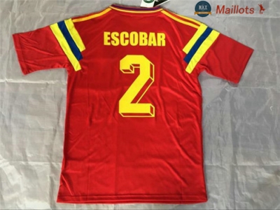 Maillot Retro 1990 Colombie Rouge (2)