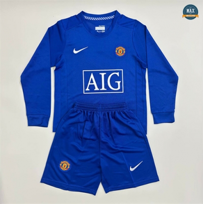 Max Maillots Rétro 2007-08 Manchester United Enfant Third Manche Longue
