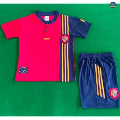 Max Maillots Retro 1996 Espagne Enfant Domicile