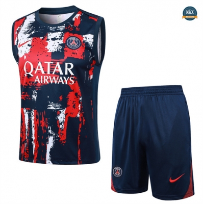 Mode‎ Max Maillots Training Paris Paris Saint Germain Ensemble Short Débardeur 2024/25 Bleu marine