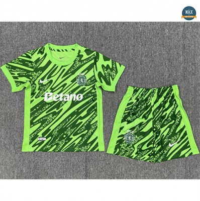 Maillot Foot Sporting CP Enfant Gardien De But Vert 2025/26