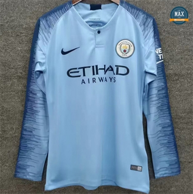 Max Maillots Retro 2019 Manchester City Domicile Manche Longue