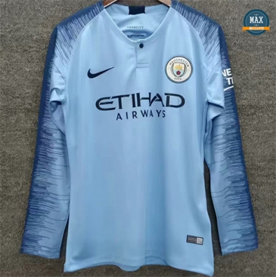 Max Maillots Retro 2019 Manchester City Domicile Manche Longue