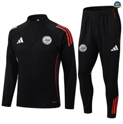 Maxmaillots Survetement Ajax 2025/26 Noir/Rouge/Blanc Online