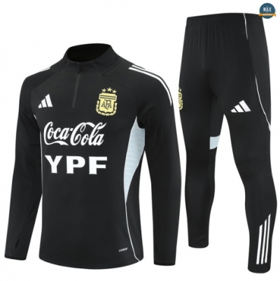 Maxmaillots Survetement Argentine 2025/26 Noir/Blanc Grossiste