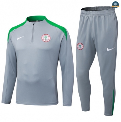 Maxmaillots Survetement Nigeria 2025/26 Gris/Vert/Blanc personnalisé