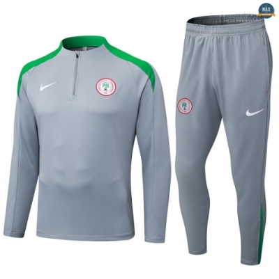 Maxmaillots Survetement Nigeria 2025/26 Gris/Vert/Blanc personnalisé