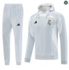 Maxmaillots Sweatshirt à capuche Real Madrid 2025/26 Blanc personnalisé