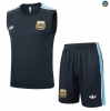 Maxmaillots Training Argentine Ensemble Short Débardeur 2025/26 Gris foncé/Bleu/Blanc Pas Cher