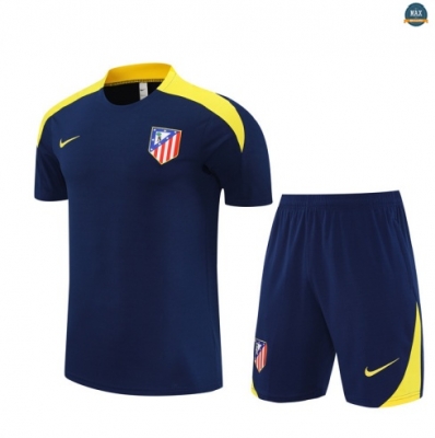 Maxmaillots Training Atletico Madrid Enfant + Short 2025/26 Bleu Marine/Jaune discout