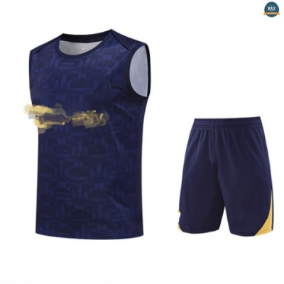 Maxmaillots Training Barcelone Ensemble Short Débardeur 2025/26 Bleu/Jaune Pas chèr