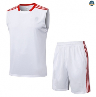 Maxmaillots Training Bayern Munich Ensemble Short Débardeur 2025/26 Blanc/Rouge Pas chèr