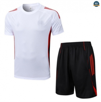 Maxmaillots Training Bayern Munich + Short 2025/26 Blanc/Noir/Rouge Pas Cher