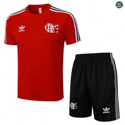 Maxmaillots Training Flamengo + Short 2025/26 Rouge/Noir/Blanc personnalisé