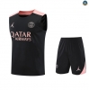Maxmaillots Training PSG Ensemble Short Débardeur 2025/26 Noir/Rose personnalisé