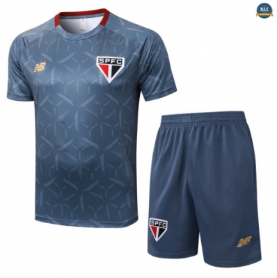 Maxmaillots Training Sao Paulo + Short 2025/26 Gris Pas chèr
