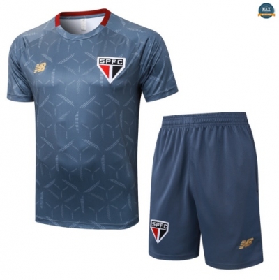 Maxmaillots Training Sao Paulo + Short 2025/26 Gris Pas chèr