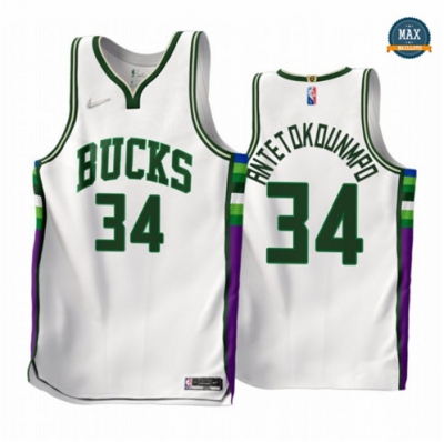 Max Maillot Giannis Antetokounmpo, Milwaukee Bucks 2021/22 - City Edition
