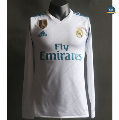 Max Maillot Retro 2017-18 Real Madrid Player Domicile Manche Longue