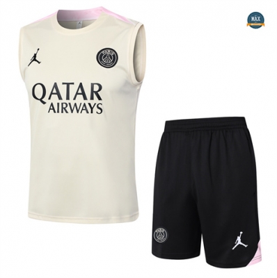 Nouveau Maillot Training Paris Saint Germain Ensemble Short Debardeur 2024/25 Jaune