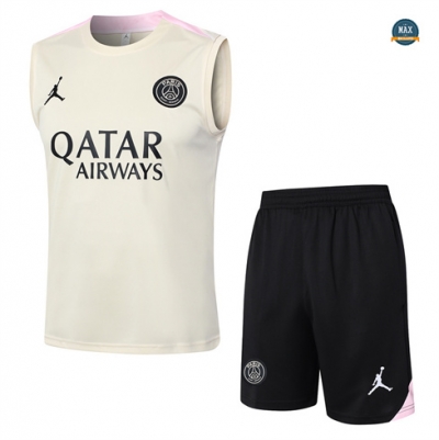 Nouveau Maillot Training Paris Saint Germain Ensemble Short Debardeur 2024/25 Jaune