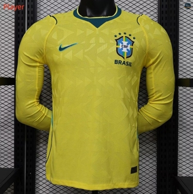 Max Maillots Foot Player Version 2026/27 Brésil Domicile Manche Longue