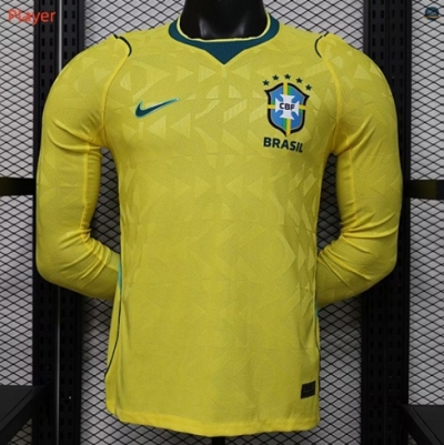 Max Maillots Foot Player Version 2026/27 Brésil Domicile Manche Longue