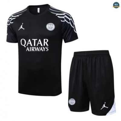 Acheter Max Maillot Training Foot Paris Saint Germain + Short 2025/26 Noir/Blanc