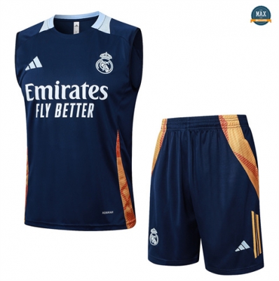 Grossiste Max Maillots Training Real Madrid Ensemble Short Débardeur Homme 2024/25 bleu royal