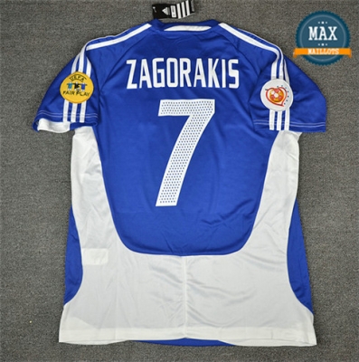 Maillot Retro 2004 Grèce Domicile Bleu/Blanc Zagorakis Charisteas
