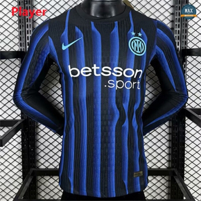 Max Maillots Player Version 2025/26 Inter Milan Domicile Manche Longue