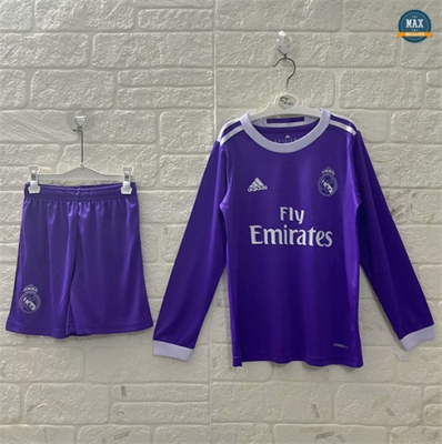 Max Maillot Rétro 2016-17 Real Madrid Enfant Exterieur Manche Longue