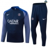 Maxmaillots Survetement Enfant PSG 2025/26 Bleu Marine/Gris Pas chèr