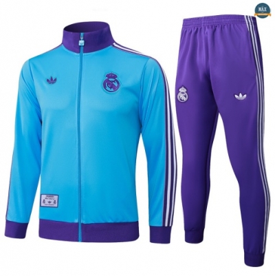 Maxmaillots Veste Survetement Enfant Real Madrid 2025/26 Bleu Clair/Violet Online