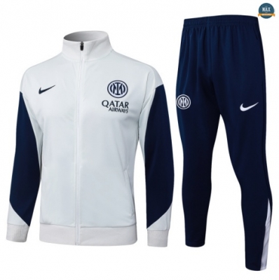 Maxmaillots Veste Survetement Inter Milan 2025/26 Blanc/Bleu Marine Online