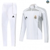 Maxmaillots Coupe vent Real Madrid 2025/26 Blanc/Gris Pas Cher