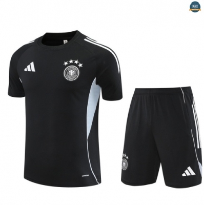 Maxmaillots Training Allemagne Enfant + Short 2025/26 Noir/Blanc personnalisé