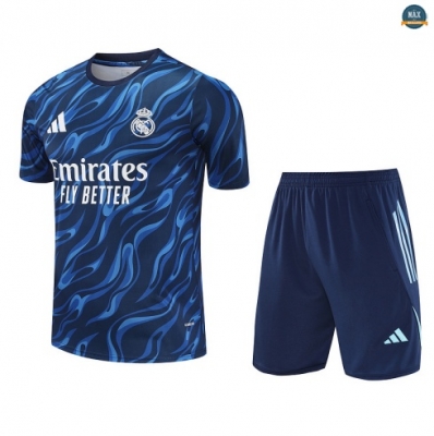 Maxmaillots Training Real Madrid + Short 2025/26 Bleu Marine Pas chèr