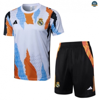 Maxmaillots Training Real Madrid + Short 2025/26 Bleu/Jaune/Blanc discout