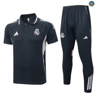 Maxmaillots Training Polo Real Madrid 2025/26 Gris foncé/Blanc discout