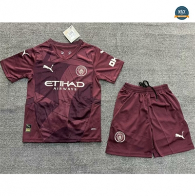 Max Maillot Manchester City Enfant bordeaux 2024/25