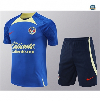 Flocage Max Maillot América + Shorts 2024/25 Training bleu pas cher fiable