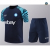 Soldes Max Maillot Naples + Shorts 2024/25 Training bleu pas cher fiable