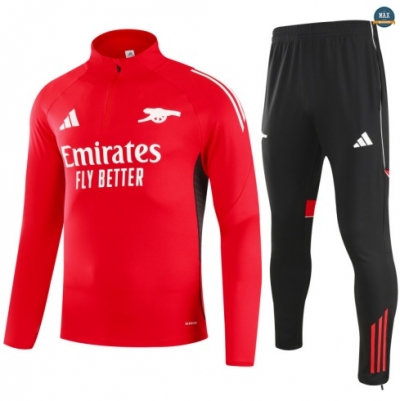 Nouveau Max Survetement Arsenal 2025/26 Rouge/Noir/BlanC